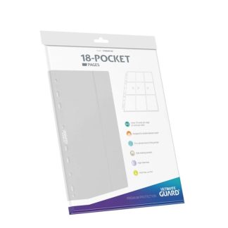 Ultimate Guard - 18-Pocket Pages Side-Loading Blanc (10)