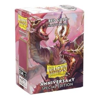 Dragon Shield - 100 protège-cartes standard Dual Mat - Pomegranate & Gold