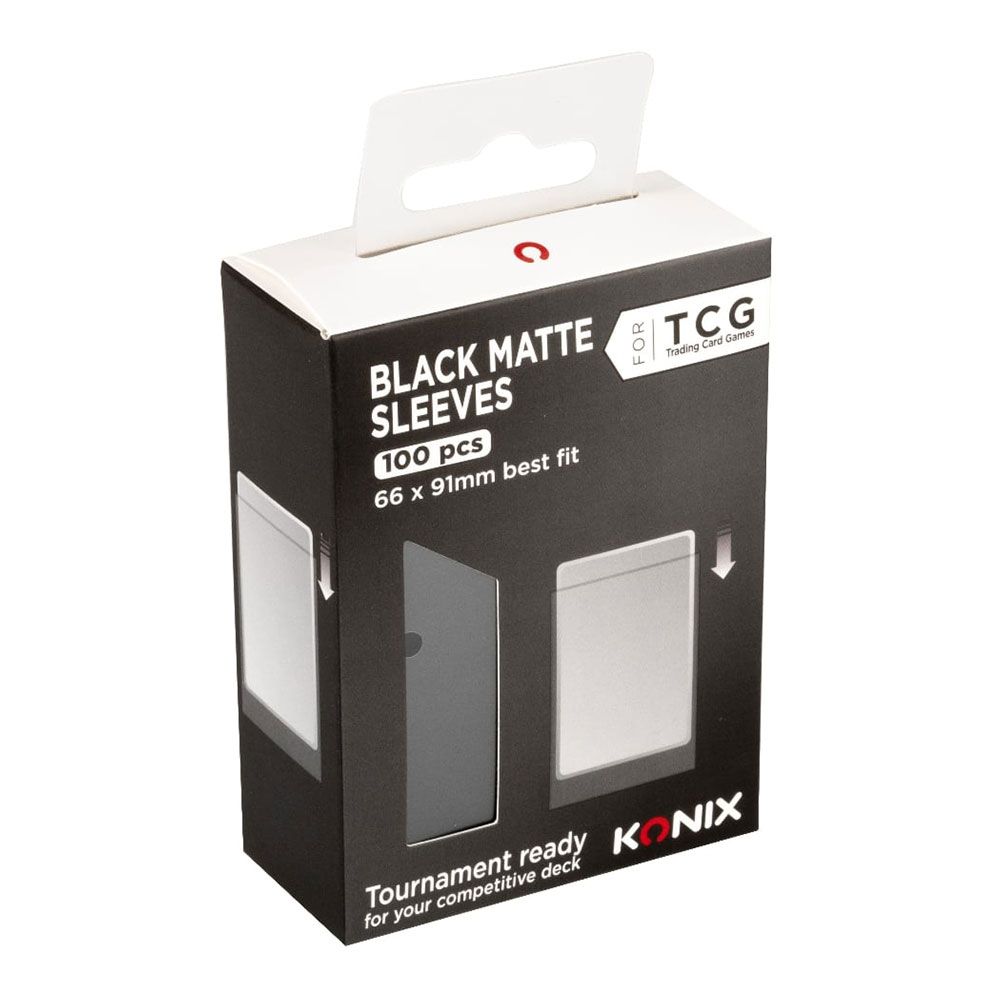 Konix - 100 Pochettes Standard Matte Noir
