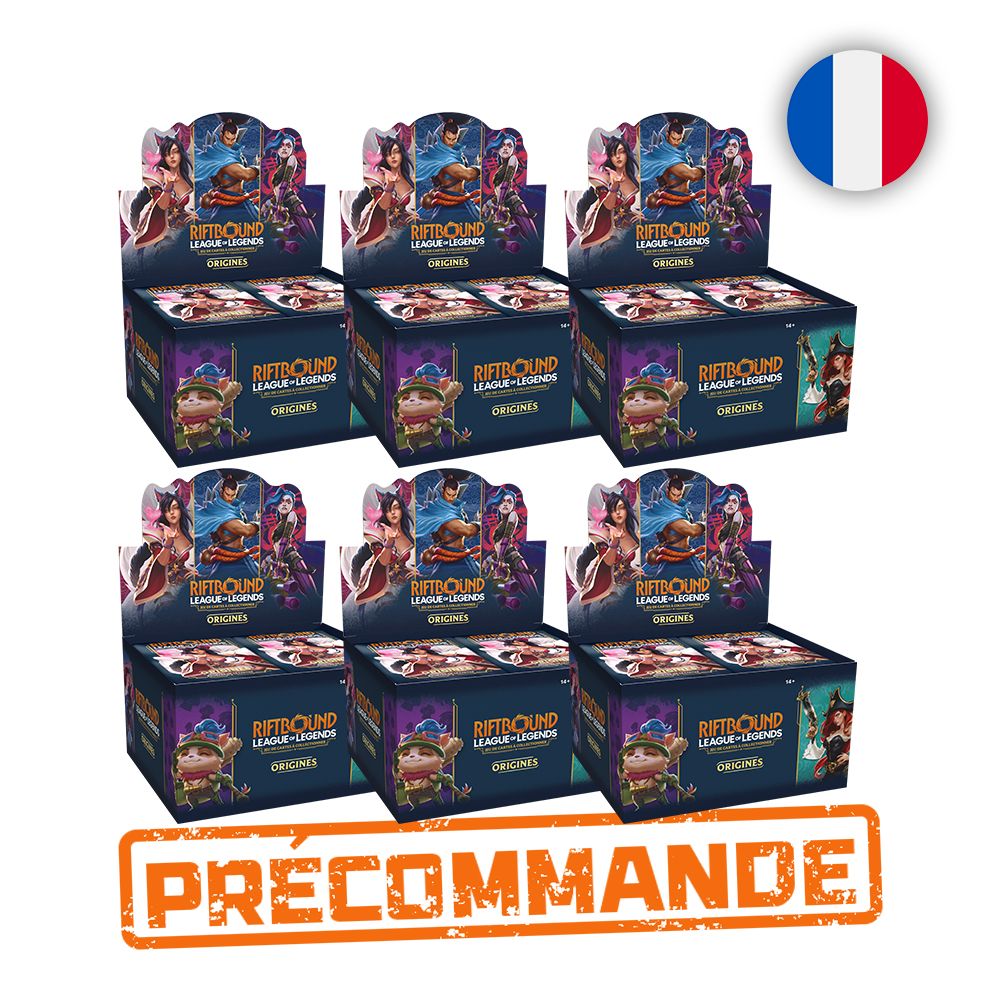 Précommande - Riftbound - 6x Boîte de 24 boosters français - Origines