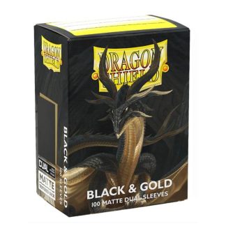 Dragon Shield - 100 protège-cartes standard Mat - Black & Gold